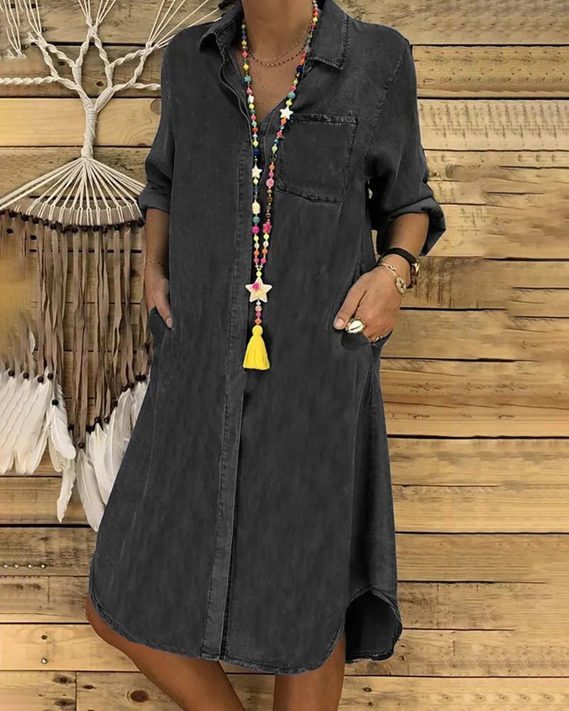 Vestido Denim Mujer – Cómodo, Chic y Fácil de Combinar