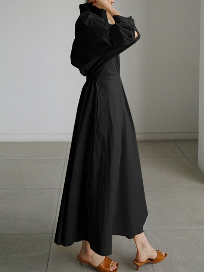 Lisa | Vestido midi abotonado
