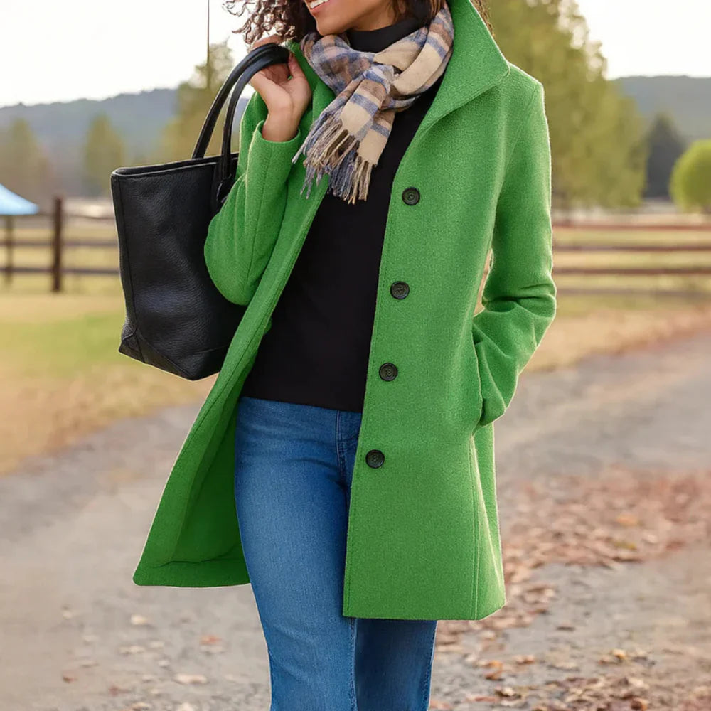 Chaqueta mujer lana elegante ligera perfecta otoño-invierno
