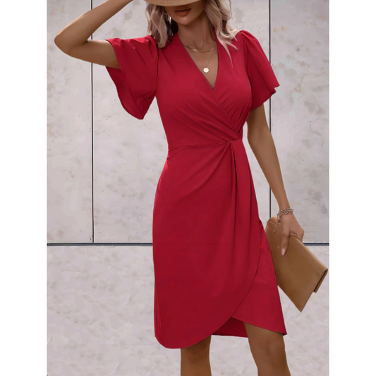 Vestido envolvente femenino, moderno y refinado