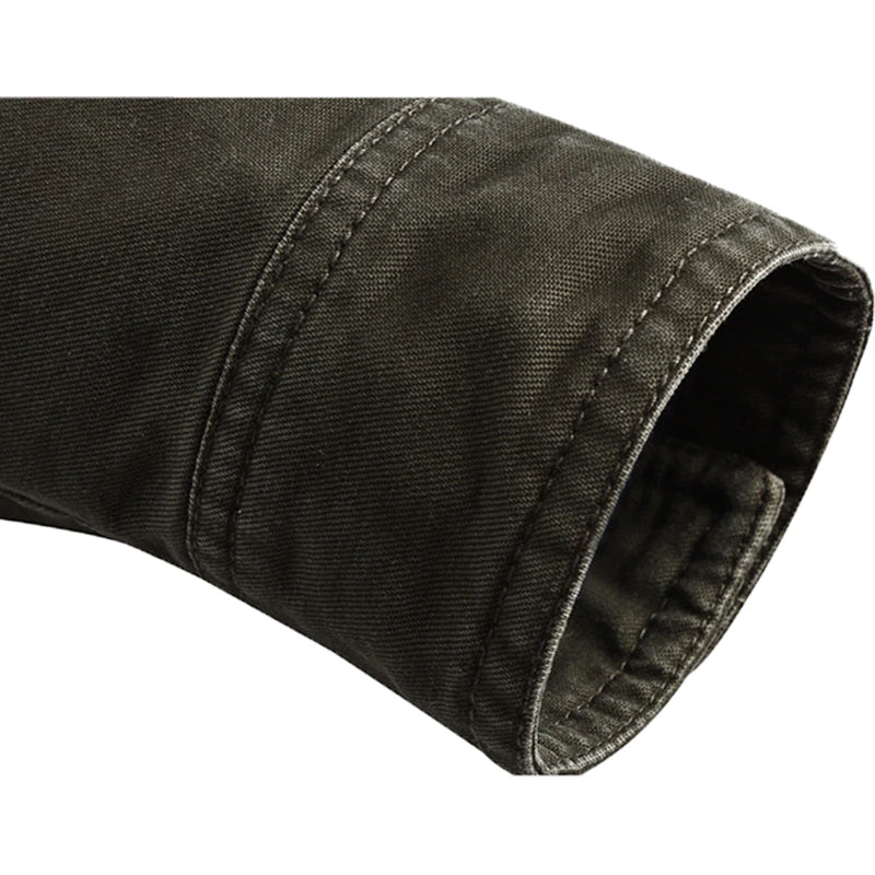 Chaqueta motera para hombre: cálida, resistente y con cremallera