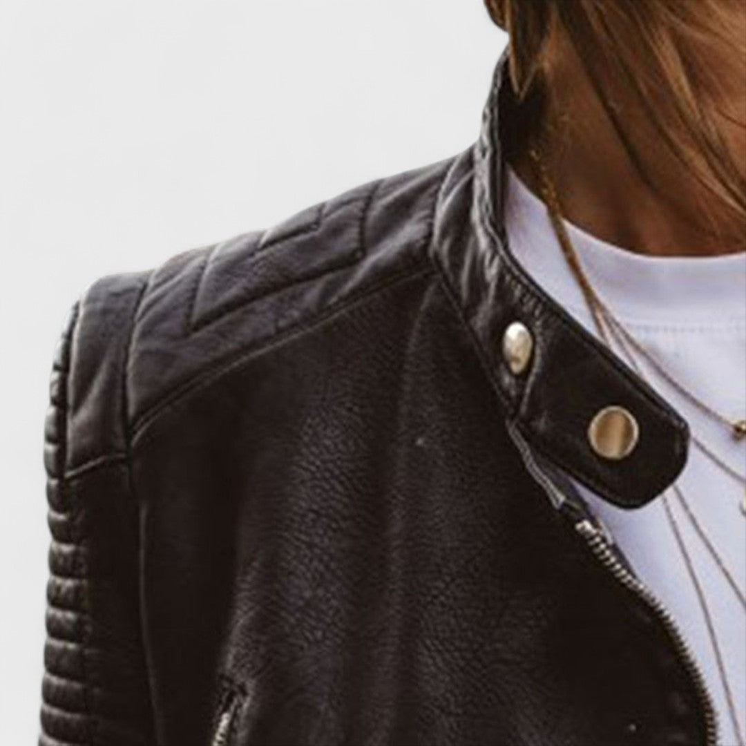 Chaqueta de cuero Santana formal elegante, ideal oficina o noche