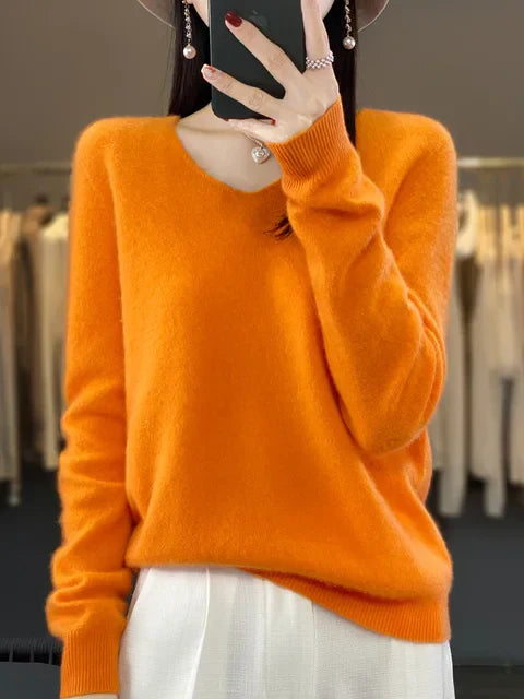 Calynda | Jersey de cachemira con cuello en V