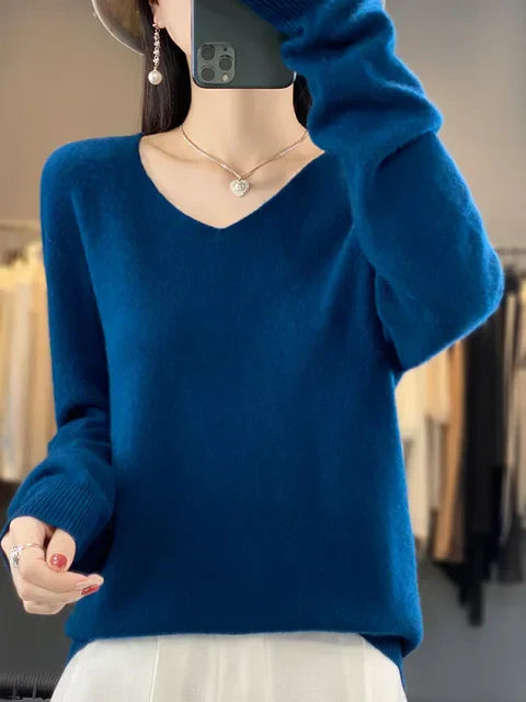 Calynda | Jersey de cachemira con cuello en V
