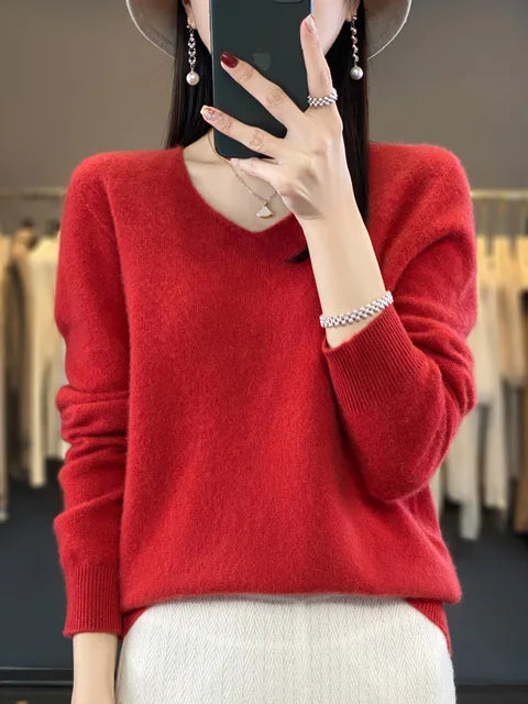 Calynda | Jersey de cachemira con cuello en V
