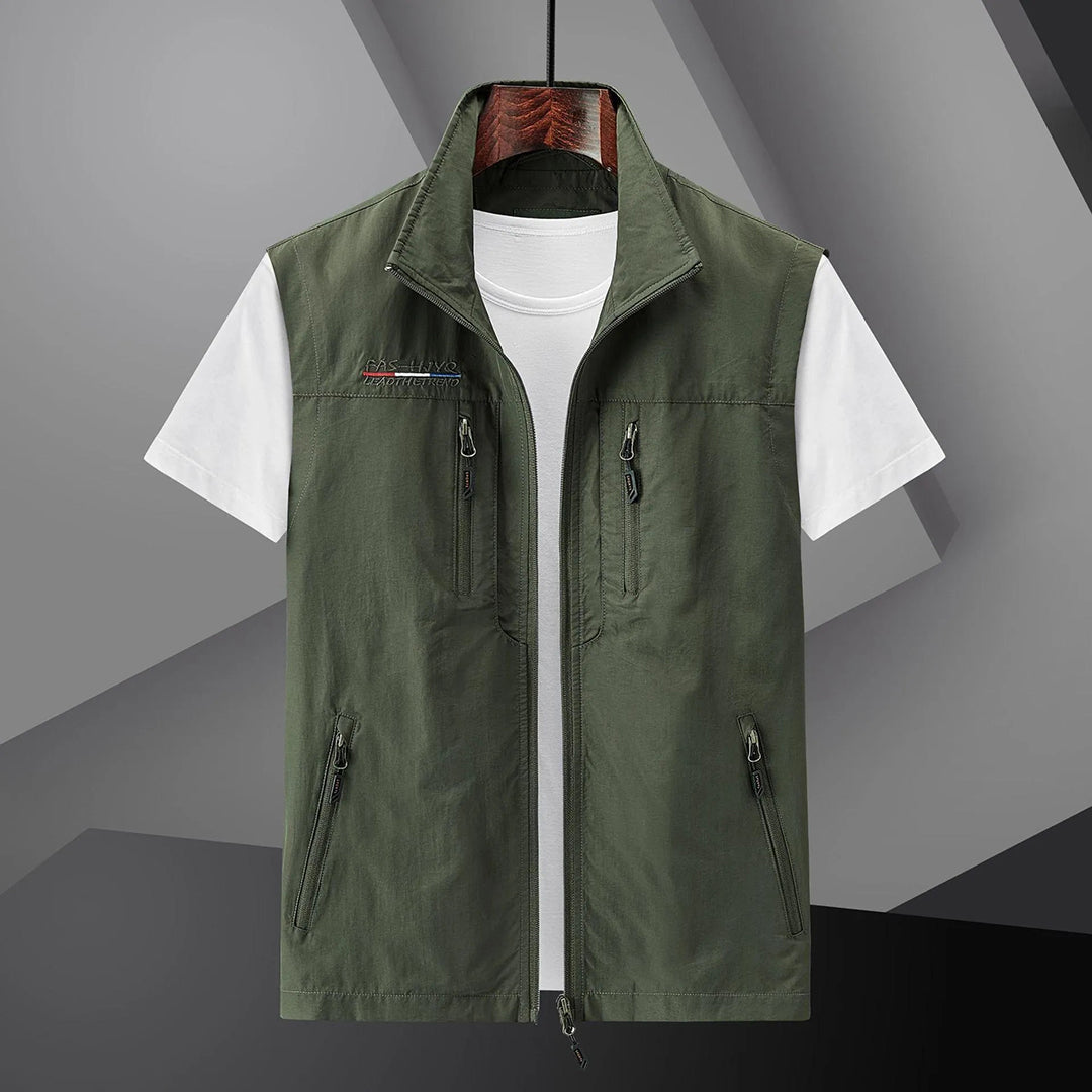 Chaleco hombre sin mangas casual con cremallera cómodo y moderno