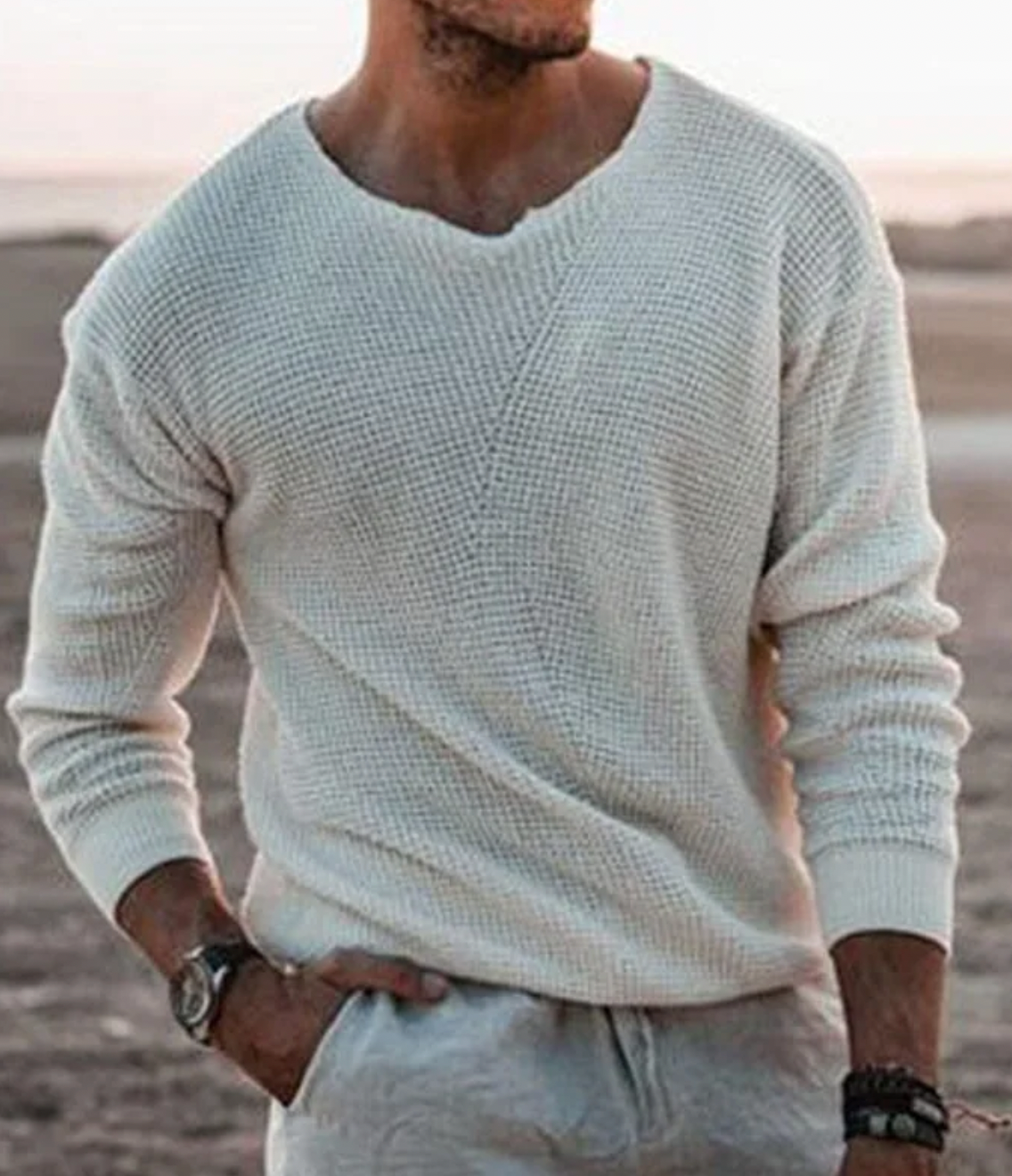 Jersey cálido para hombre: elegante y de punto suave