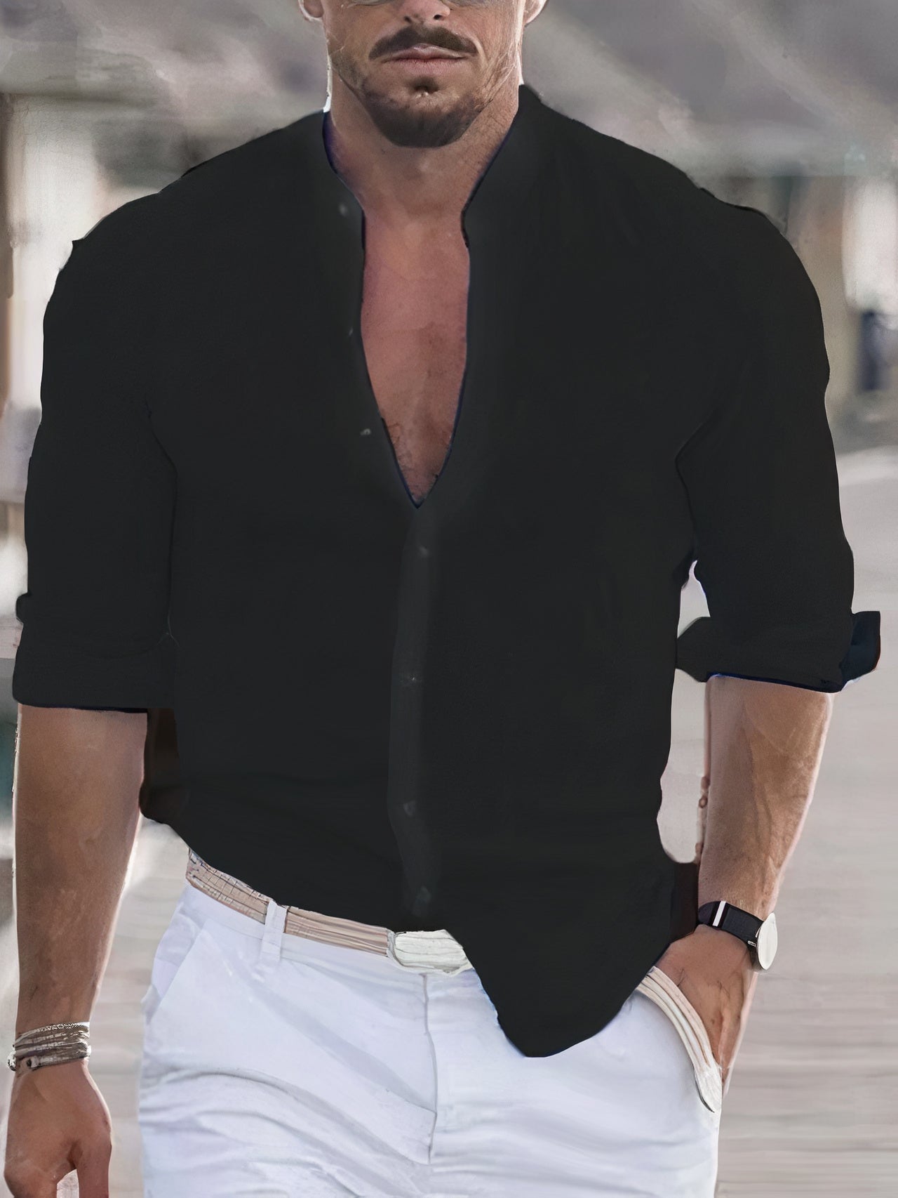Brady | Blusa informal de lino para hombre
