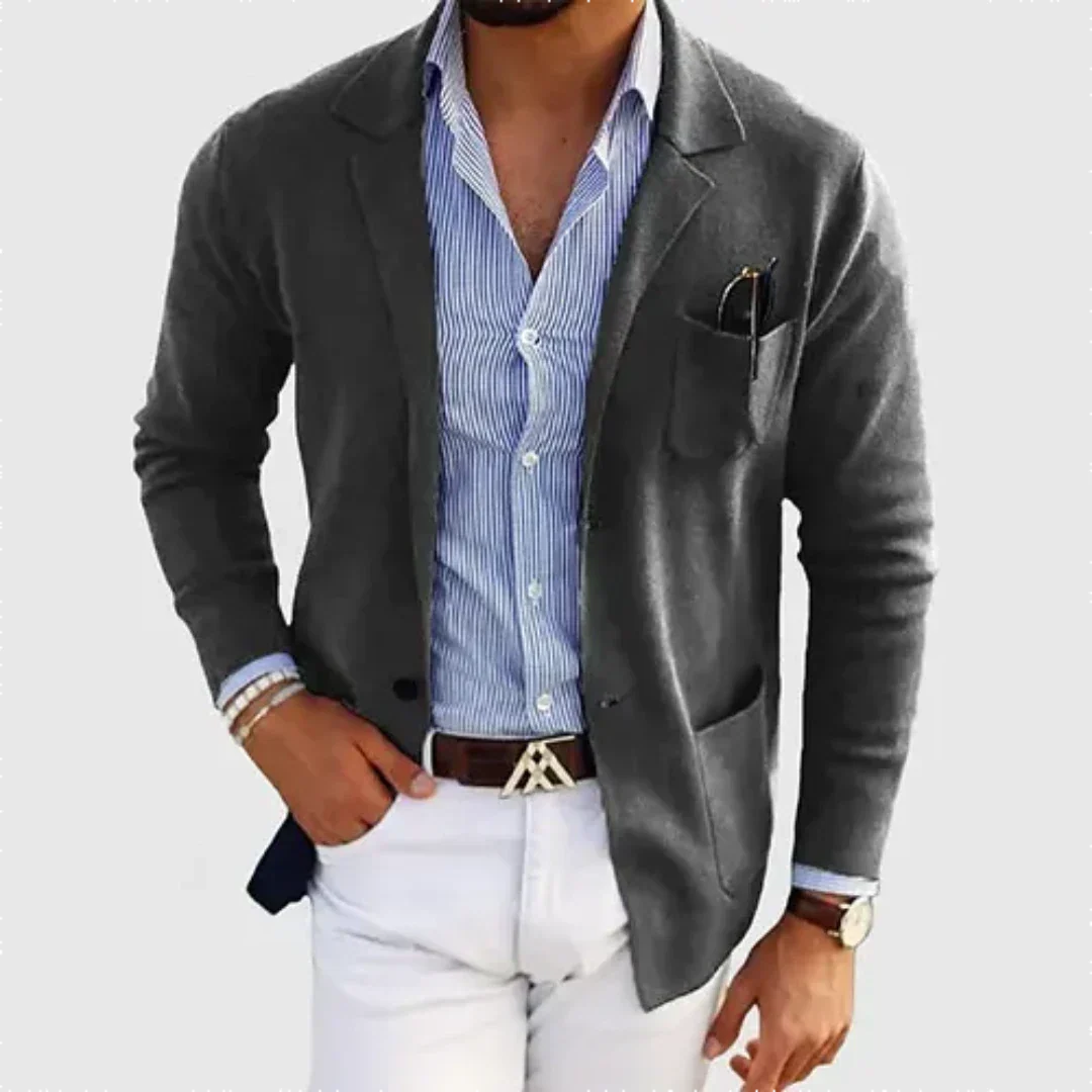 Blazer elegante para hombre: cálido para el trabajo y el tiempo libre