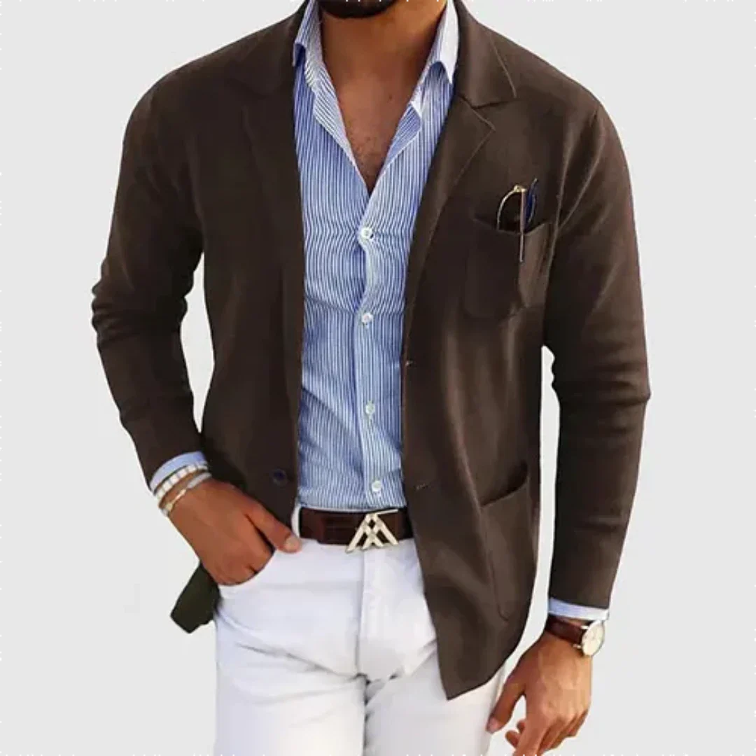 Blazer elegante para hombre: cálido para el trabajo y el tiempo libre
