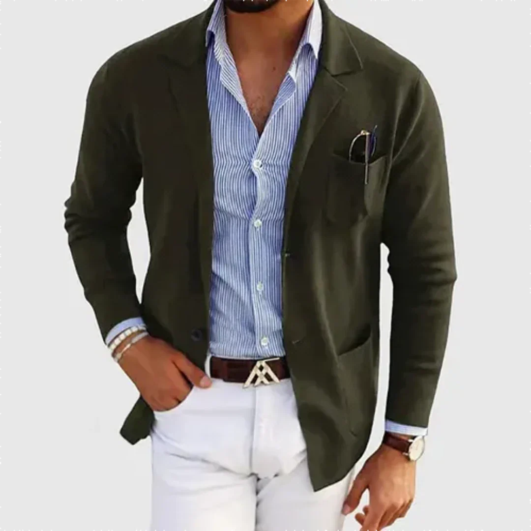 Blazer elegante para hombre: cálido para el trabajo y el tiempo libre