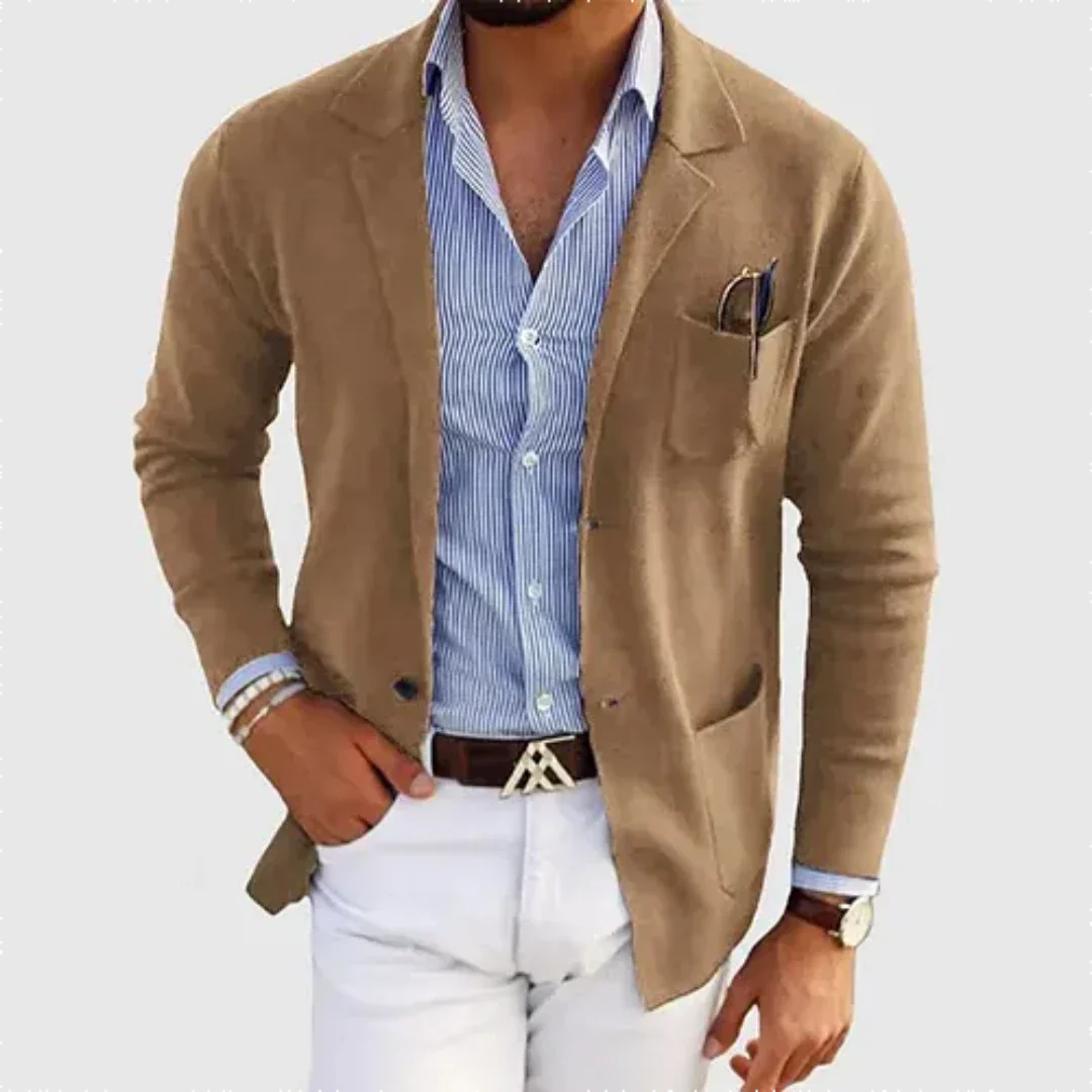Blazer elegante para hombre: cálido para el trabajo y el tiempo libre