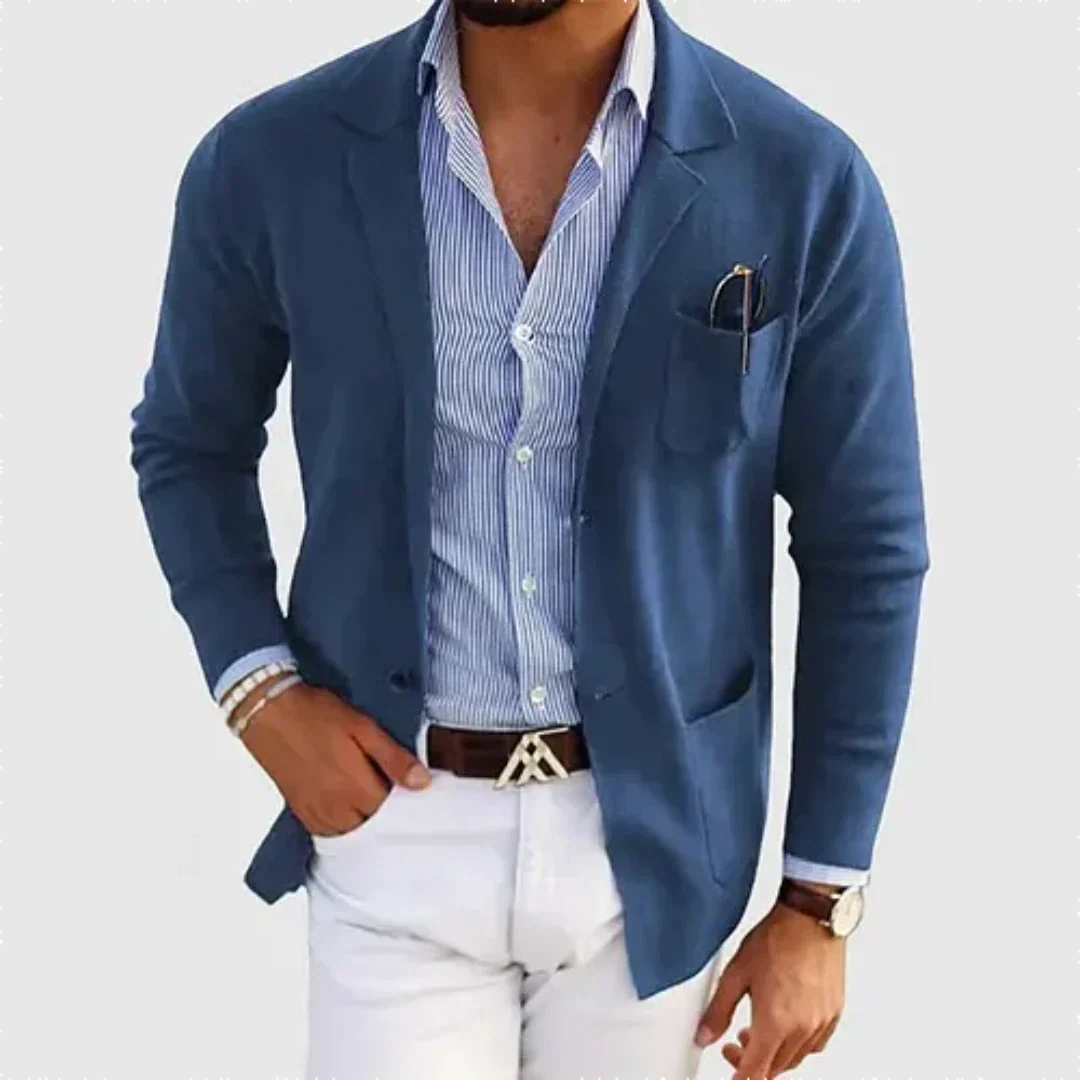 Blazer elegante para hombre: cálido para el trabajo y el tiempo libre