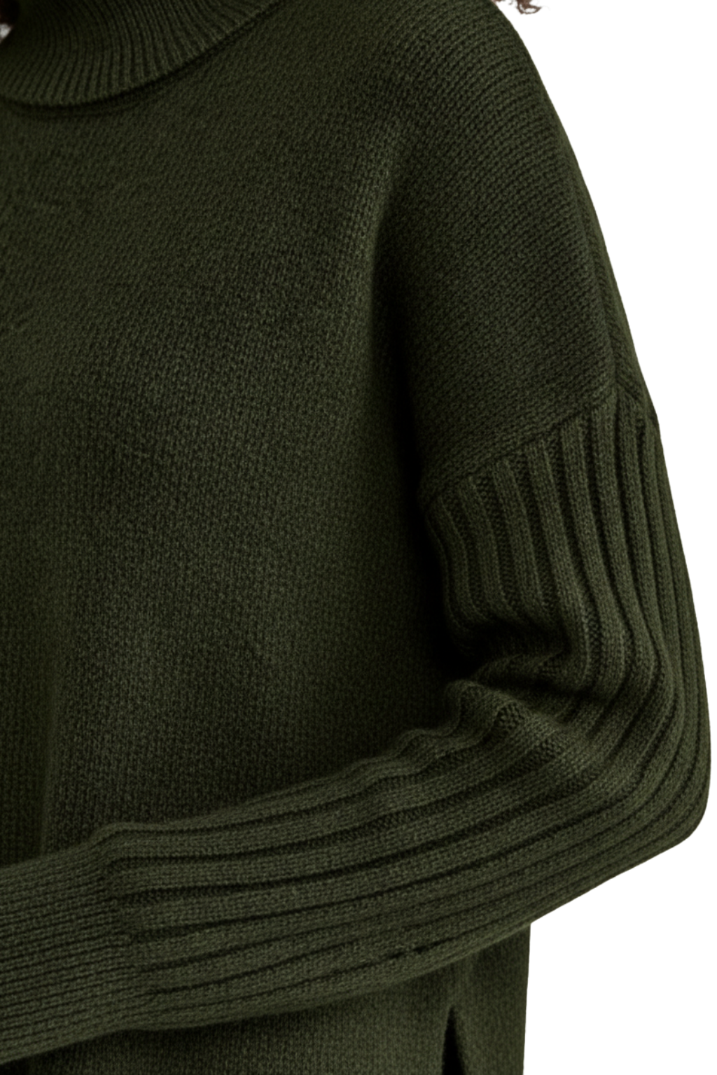 Jersey femenino cuello alto largo moderno y versátil casual