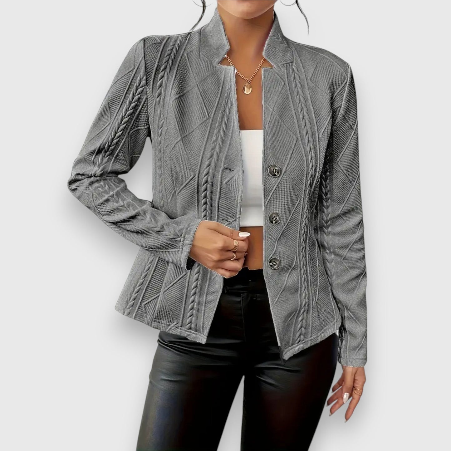 Blazer artesanal mujer elegante ligero y sofisticado paseo