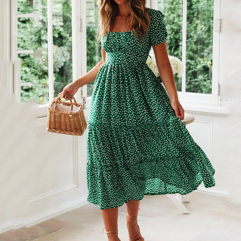 Vestido veraniego retro, elegante y versátil