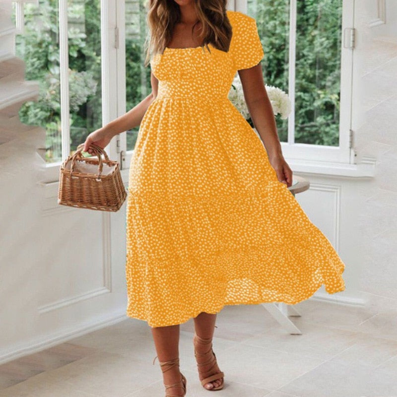 Vestido veraniego retro, elegante y versátil