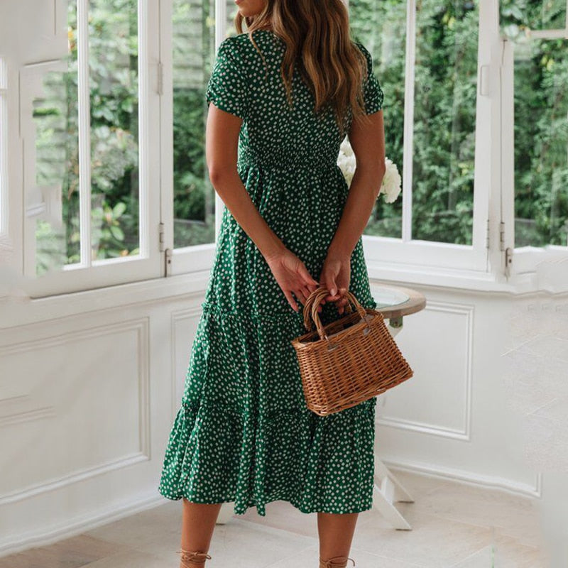 Vestido veraniego retro, elegante y versátil