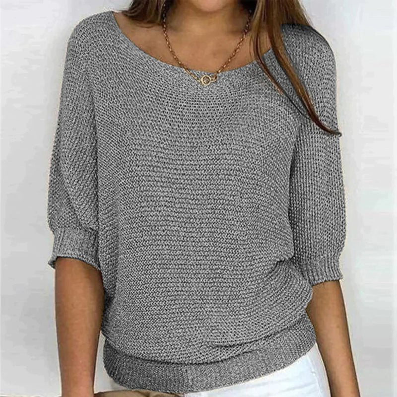 Jersey informal para mujer de punto suave: cómodo y moderno.
