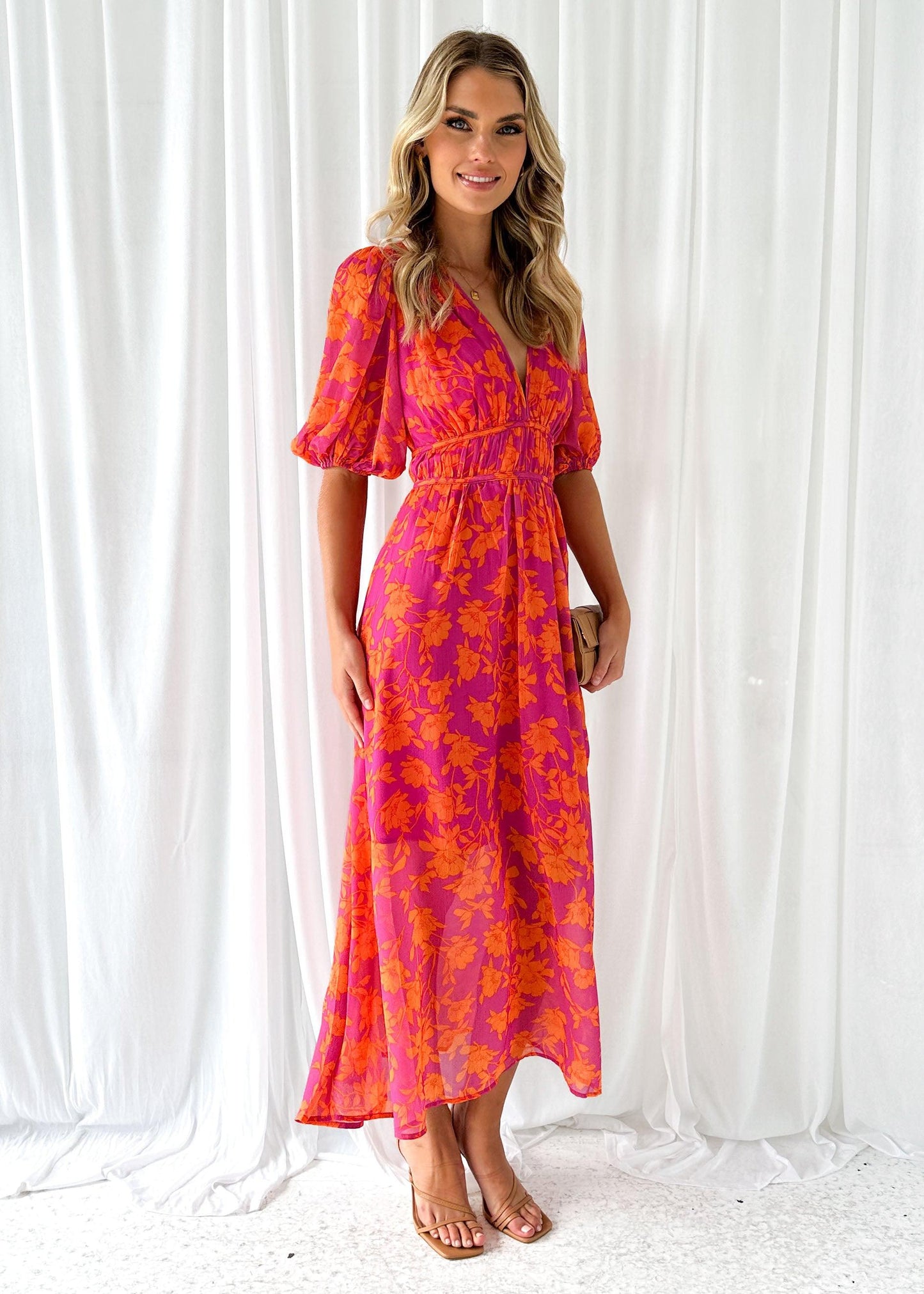 Vestido mujer verano elegante flores ligero chic primavera-verano