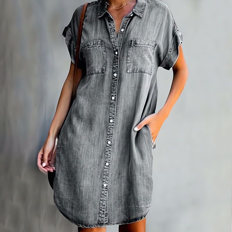Vestido vaquero femenino, estiloso y perfecto para primavera y verano
