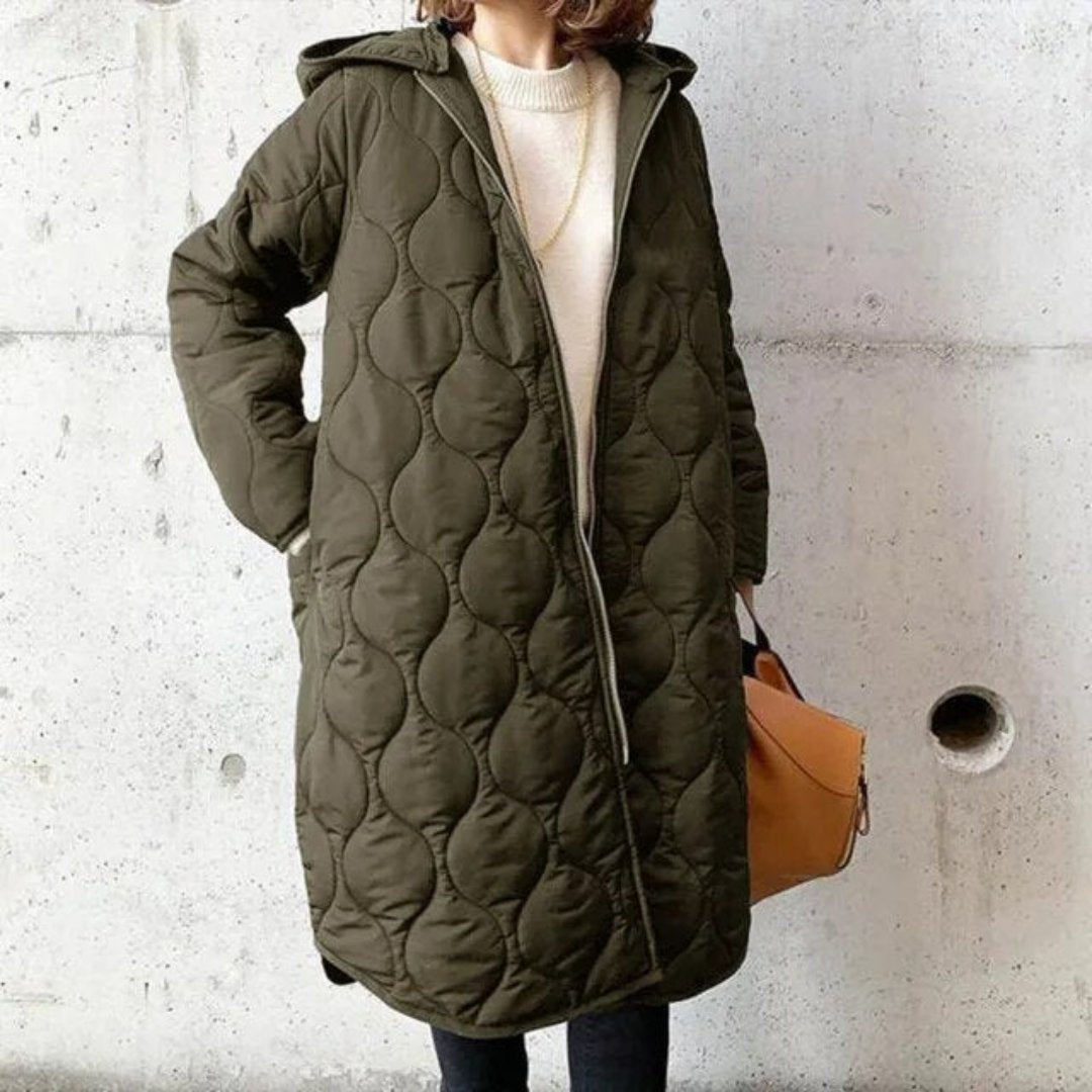 Chaqueta acolchada mujer con cremallera ligera cálida y moderna invierno