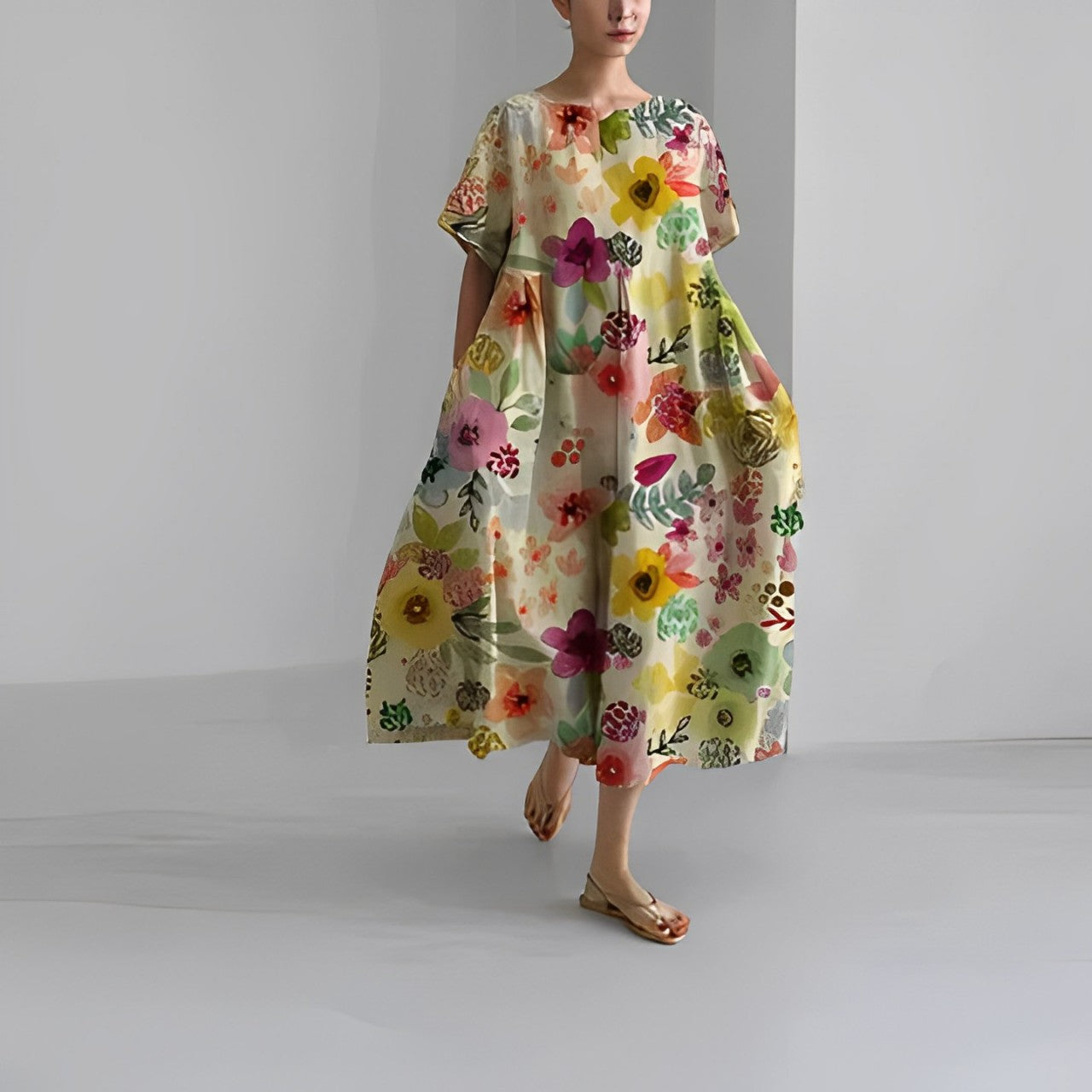 Vestido Floral Mujer – Elegante y Ligero para Primavera y Verano