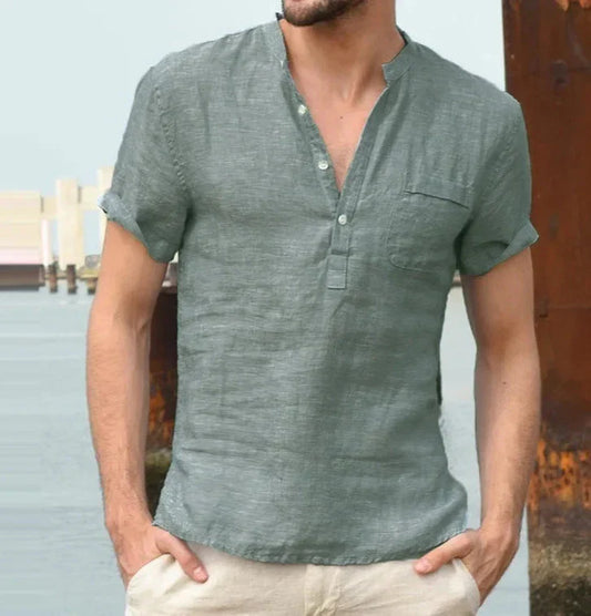 Camisa de lino para hombre