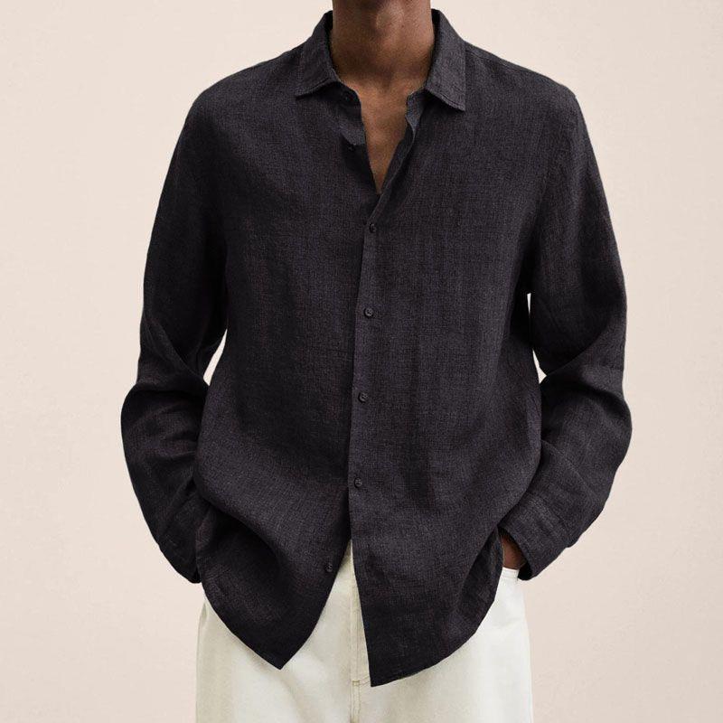 Camisa hombre manga larga holgada chic ideal trabajo y diario