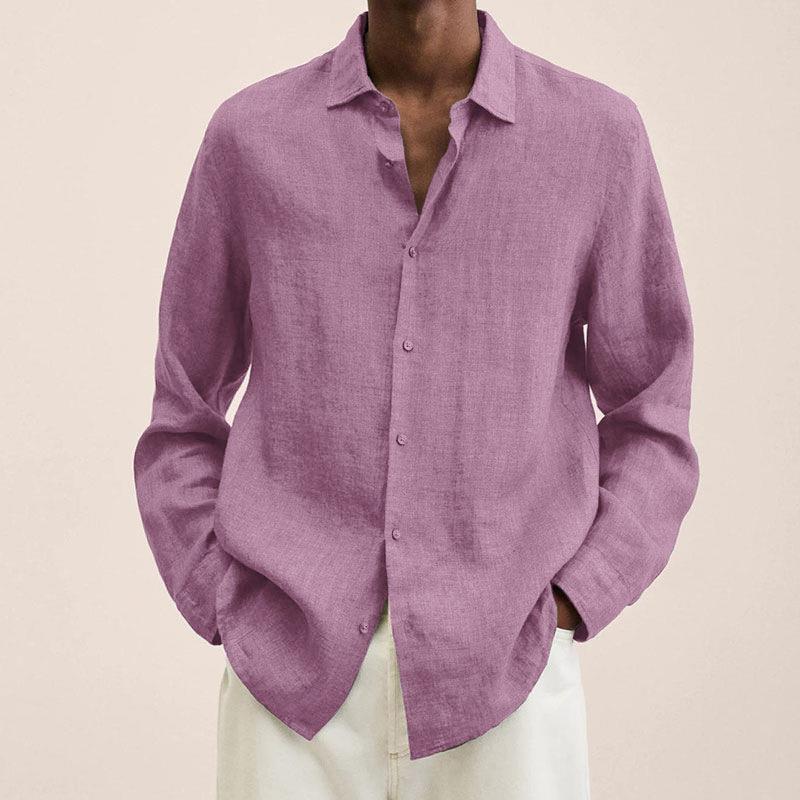 Camisa hombre manga larga holgada chic ideal trabajo y diario