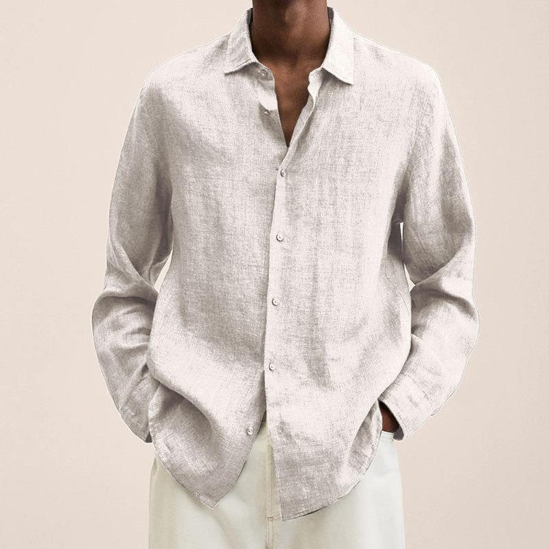 Camisa hombre manga larga holgada chic ideal trabajo y diario