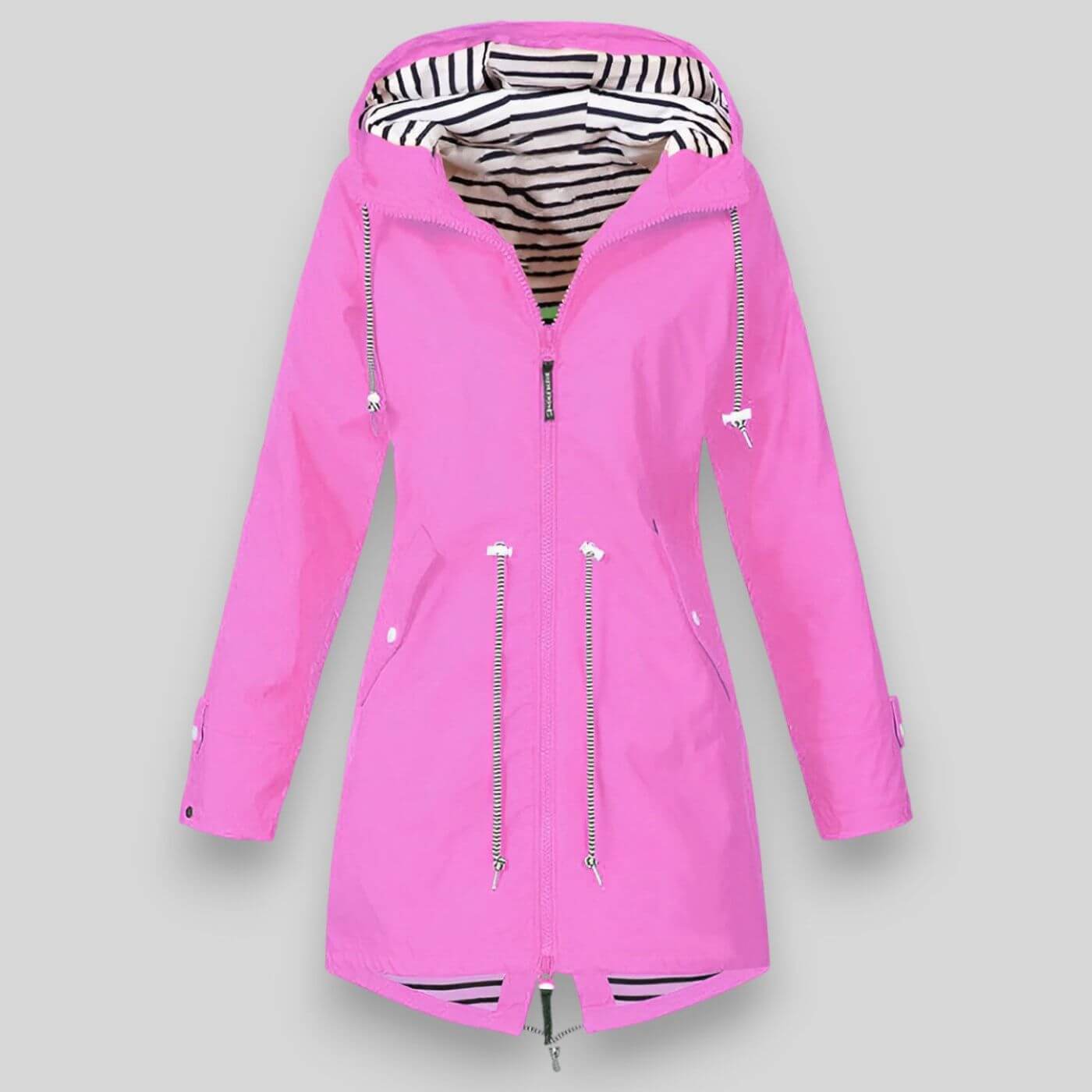 Chaqueta Larga Impermeable – Protección y Moda para Mujer