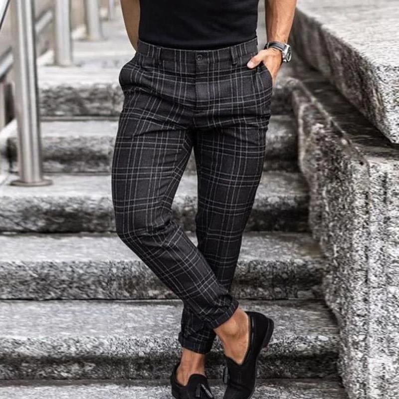 Pantalones de hombre a cuadros, chic y perfectos para oficina