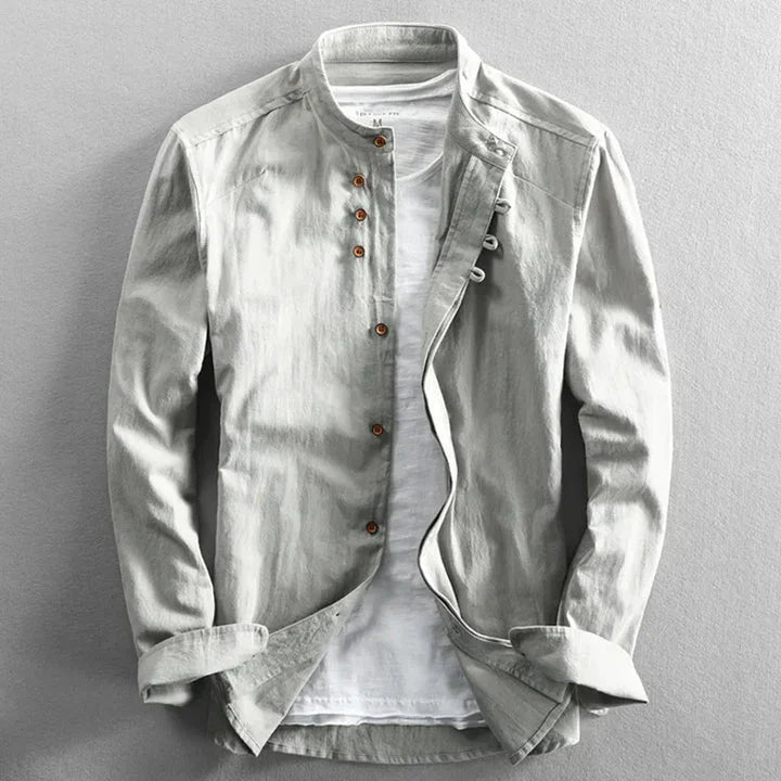 Camisa estilo oriental hombre ligera chic perfecta casual elegante