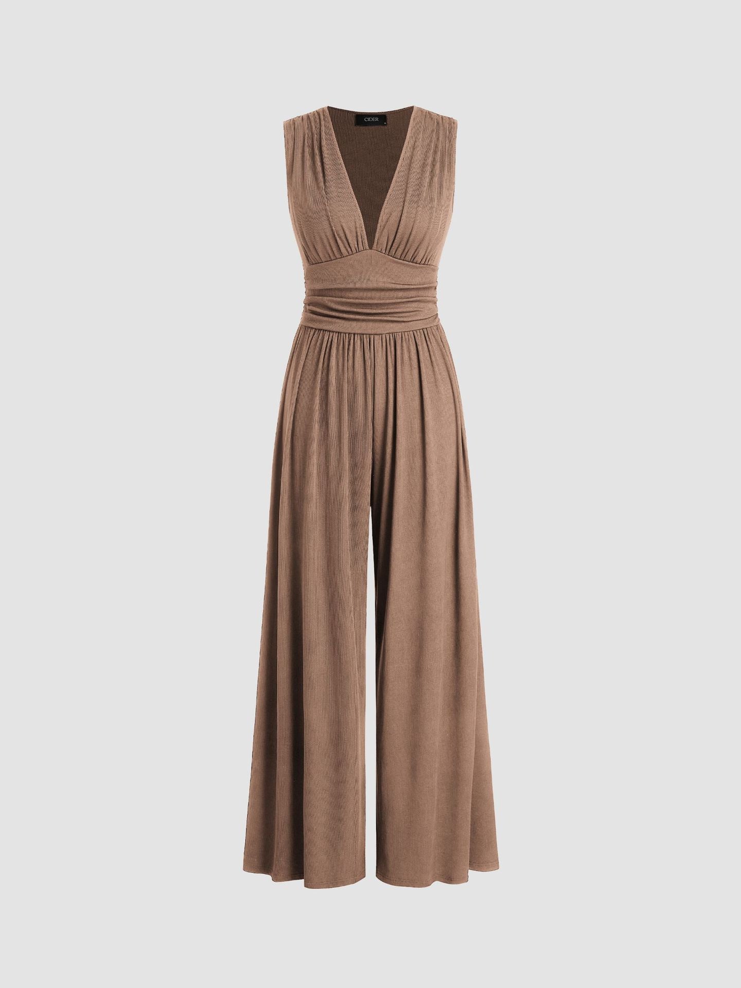 Mono elegante sin mangas pierna ancha moderno casual y formal