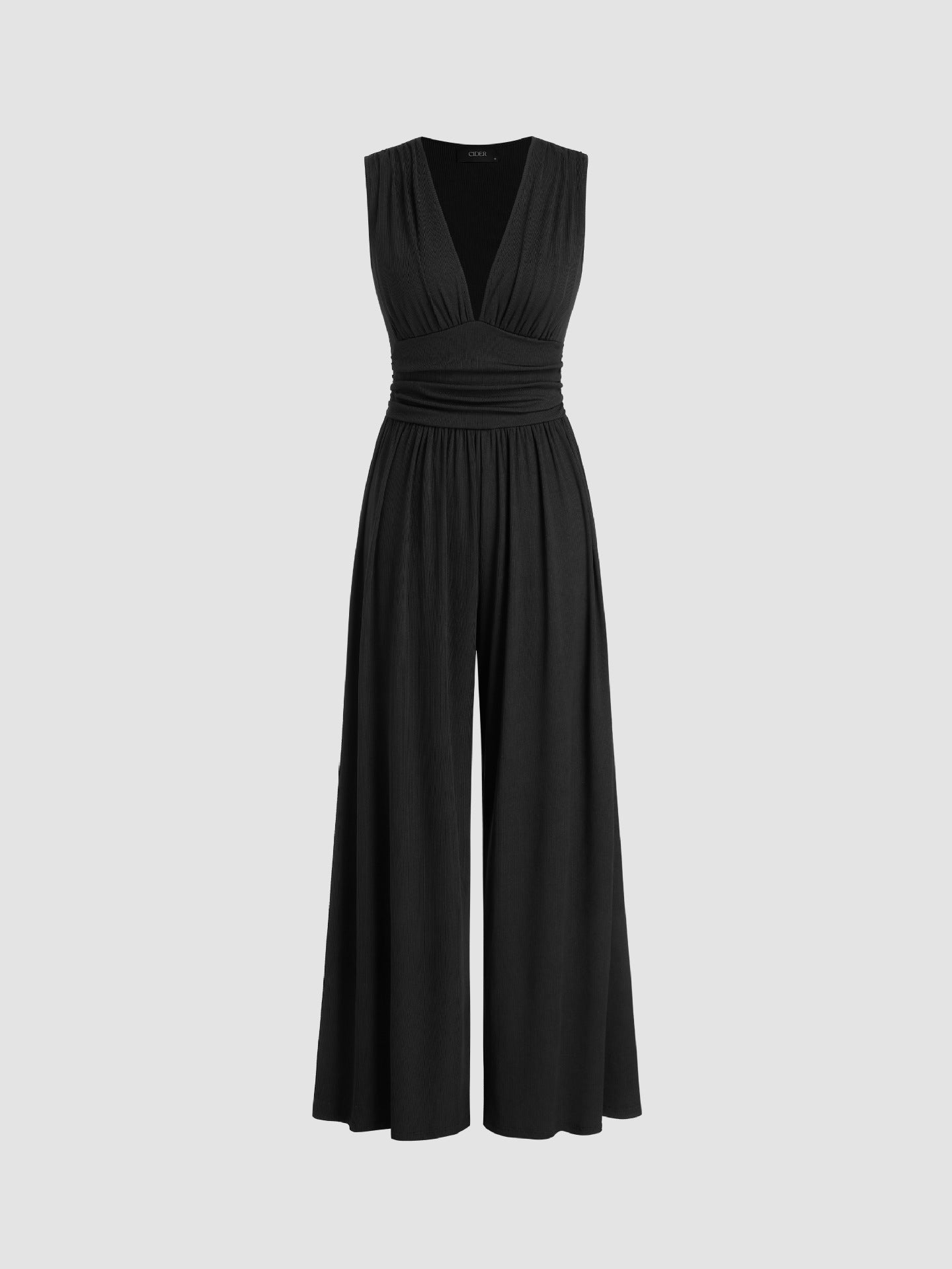 Mono elegante sin mangas pierna ancha moderno casual y formal