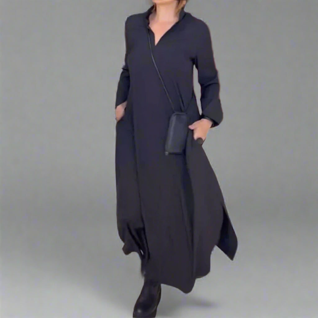 Davita | Vestido largo suelto con abertura