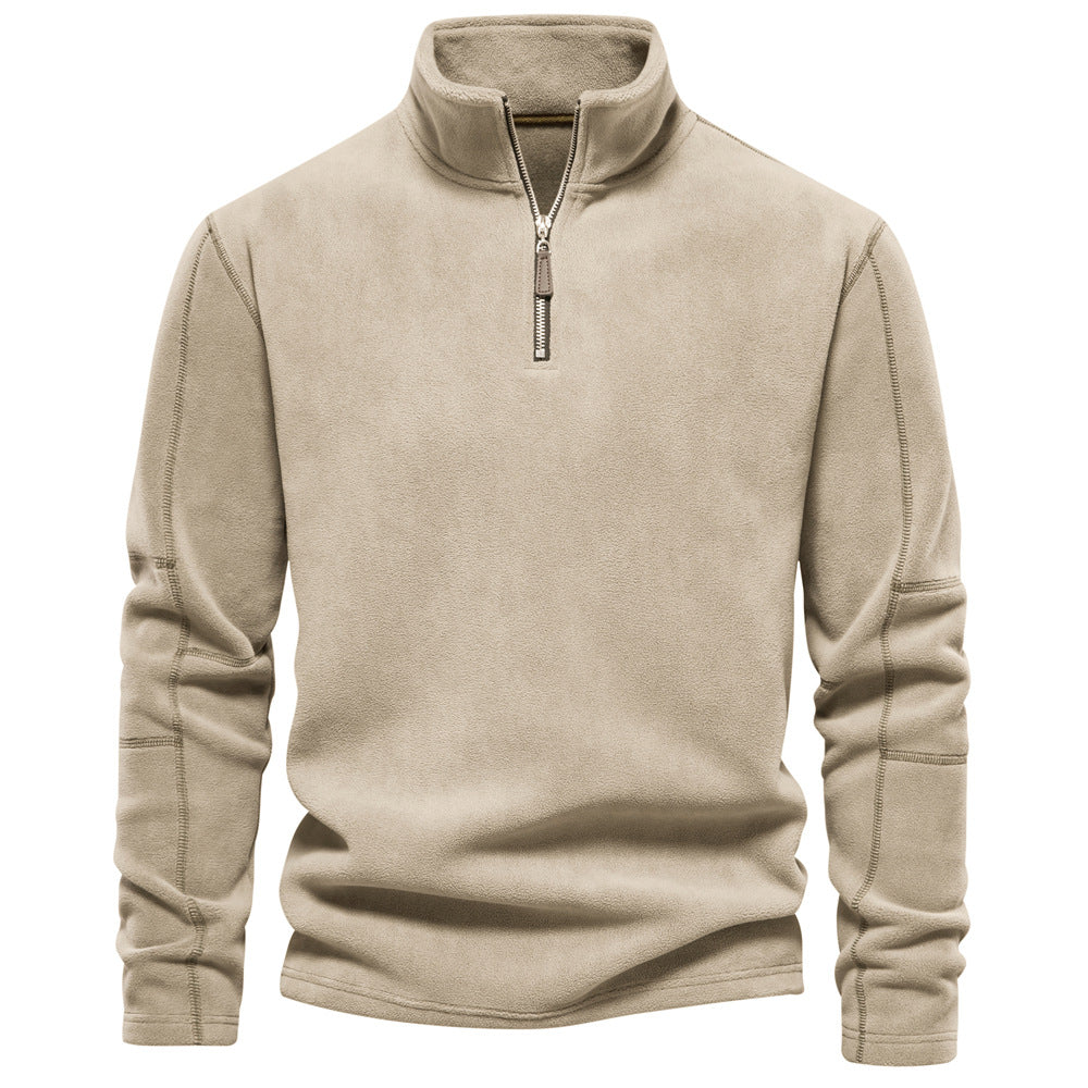 Suéter fleece hombre, estilo versátil y práctico para uso diario