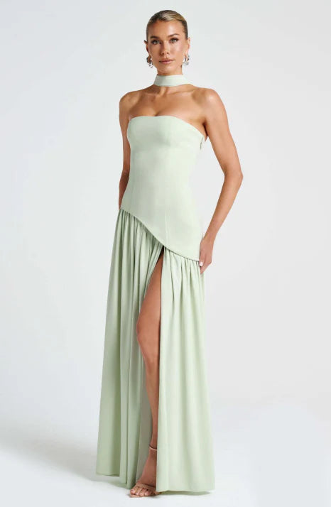Vestido largo de noche para mujer, estilo elegante