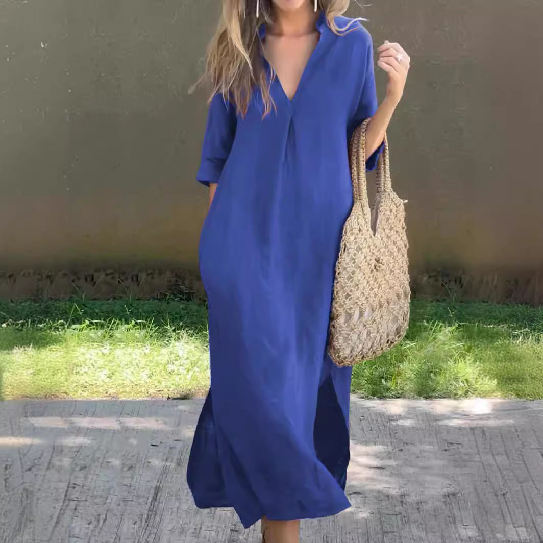 Vestido Maxi Mujer – Lino, Ligero y Elegante para Verano