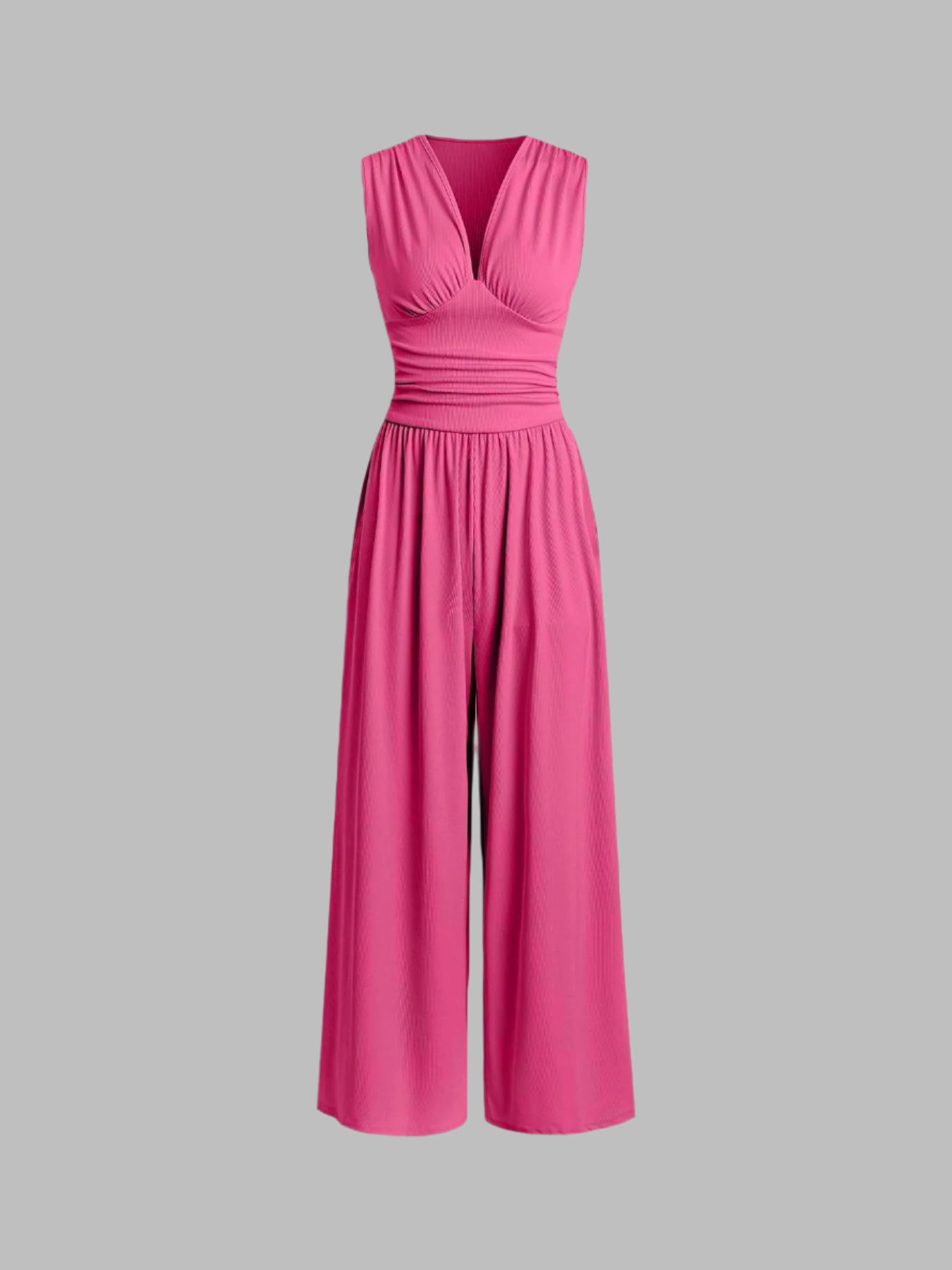 Mono elegante sin mangas pierna ancha moderno casual y formal