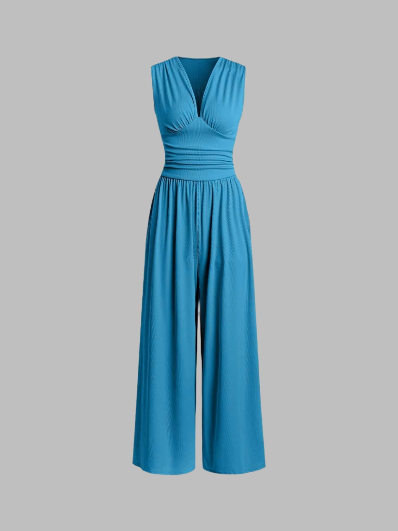 Mono elegante sin mangas pierna ancha moderno casual y formal