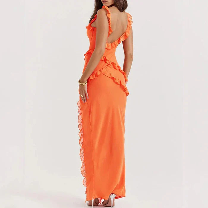 Vestido Elegante Mujer – Diseño Aireado con Volantes y Estilo Moderno