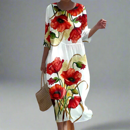 Dorothy | Maxi vestido vaporoso con estampado floral