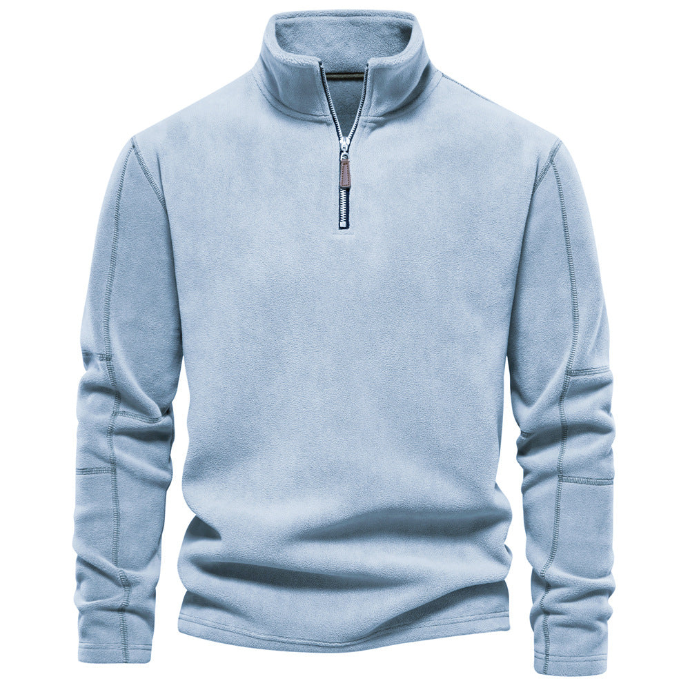 Suéter fleece hombre, estilo versátil y práctico para uso diario