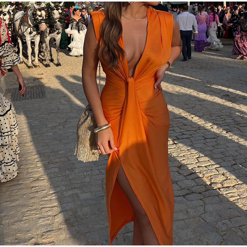 Cacelia | Vestido de fiesta con escote profundo