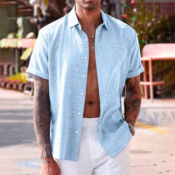 Camisa elegante de hombre, ligera y sofisticada