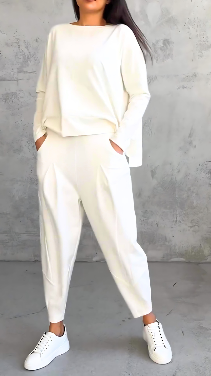 Conjunto chic de mujer, fresco y cómodo para días soleados