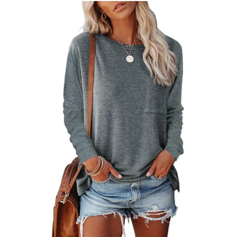 Sudadera holgada para mujer | Cuello redondo y comodidad total.
