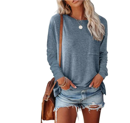 Sudadera holgada para mujer | Cuello redondo y comodidad total.